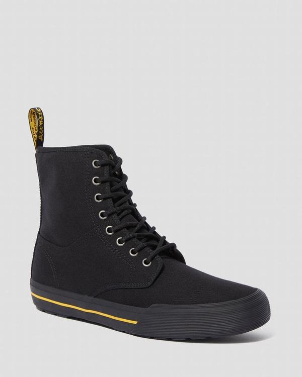 Dr Martens Pánské Kotníkové Boty Winsted Canvas Černé, CZ-039751